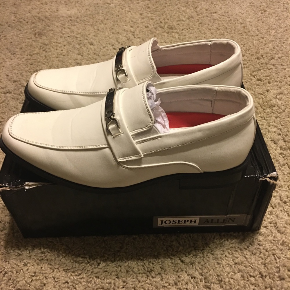 Joseph Allen Boys White Dress Shoes